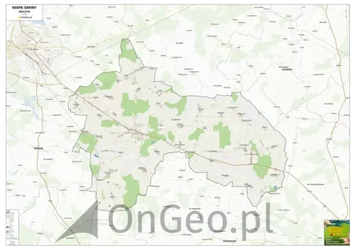 Mapa gminy Zbuczyn